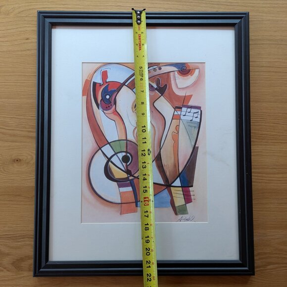 Alfred Gockel Wild Party II Abstract Jazz Art Print, Framed & Matted, 18x22 - Picture 5 of 7